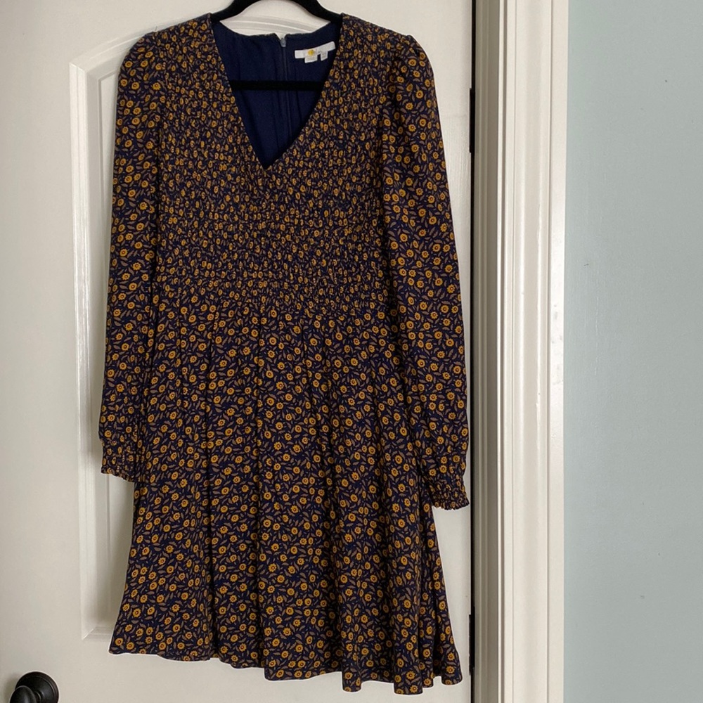 Boden smocked long sleeve dress. Size 6